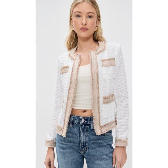 L'AGENCE Jackets & Blazers - L'Agence Agnes Tweed Denim Jacket size S small